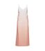 Womens/ladies Kasanka Ombre Satin Slim Slip Dress Pink Ombre Hugo-1