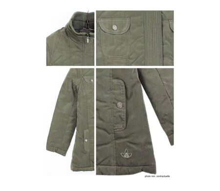 Veste Longue Femme Microfibre Kaki – Doublure Nylon Confort