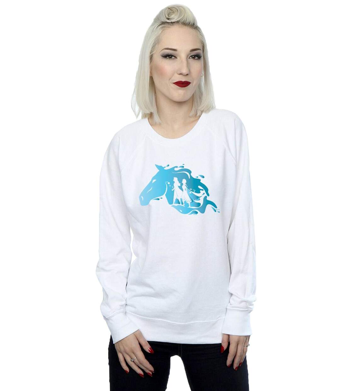 Disney Sweatshirt Frozen 2 Nokk Silhouette Femmes/Dames (Blanc) - UTBI18875-2