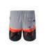Short De Bain Motif/style Panneau Contrasté Palawan Homme Blanc Noir Orange Aquawave-2