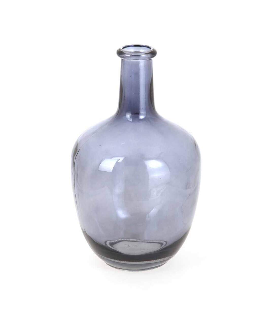 Vase Déco en Verre Jarre 30cm Bleu Gris-1