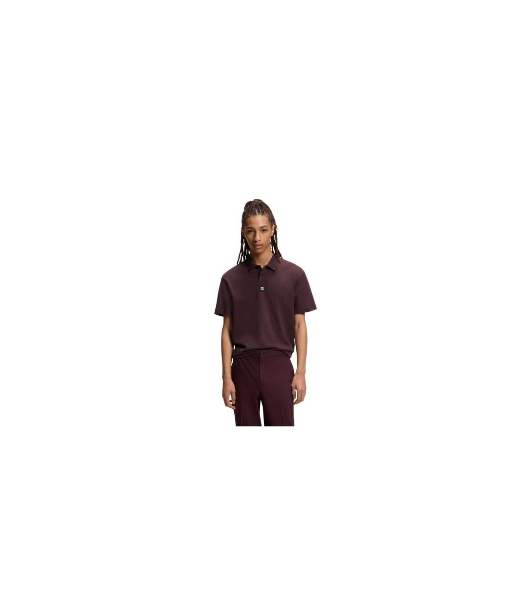 Polo Motif/style Logo Deabono Homme Marron Hugo-1