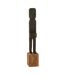 Statue Déco en Bois Boro 115cm Noir-1
