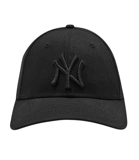 Embroidered Logo Adjustable Baseball Cap Triple Black New Era