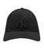 Embroidered Logo Adjustable Baseball Cap Triple Black New Era-1
