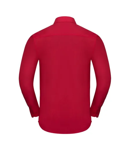 Chemise Manches Longues Homme Rouge Classique Russell Collection