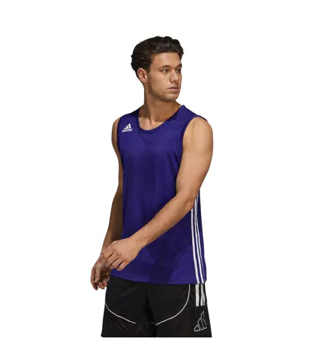 Maillot De Basket Sans Manches Speed Homme Violet Blanc Adidas