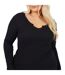 Womens/ladies Notch Neck Midi Dress Black Brave Soul-4