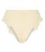 Womens/ladies Crochet Panel High Waist Bikini Bottoms Yellow Brave Soul-2