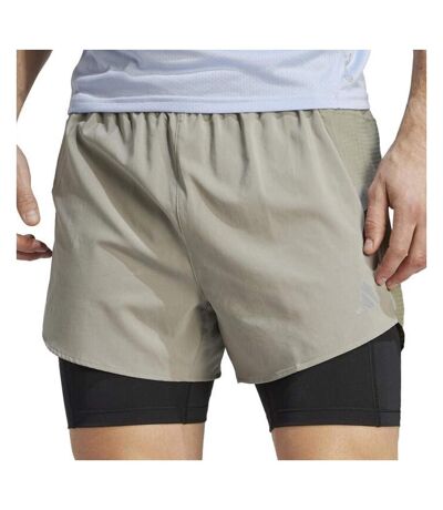 Short de Running Beige Homme Adidas 2in1 IB8933 - L