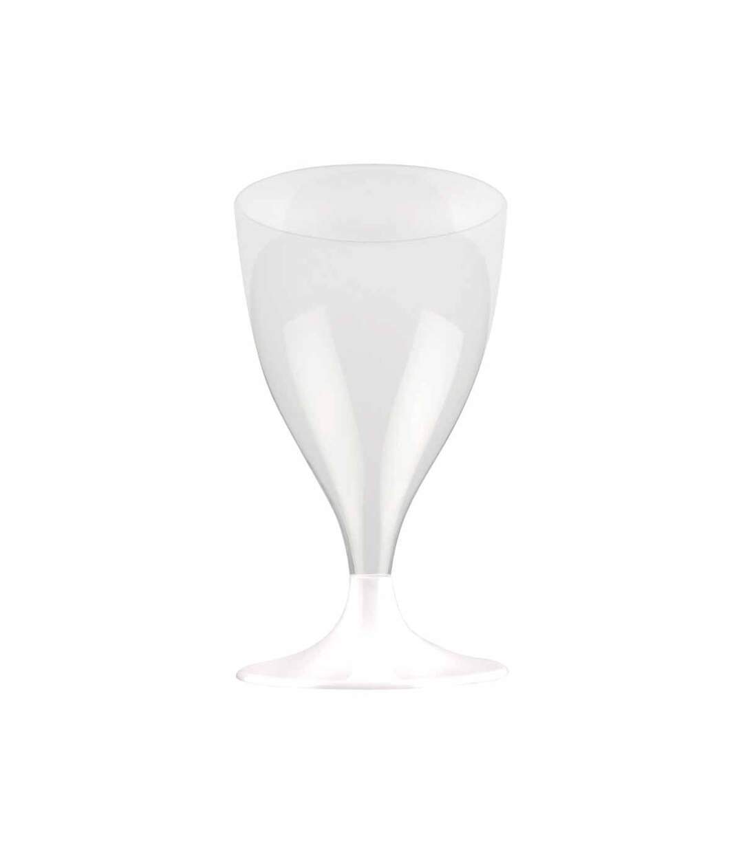 Lot de 6 Verres à Vin Réutilisable Plastique 18cl Blanc-2