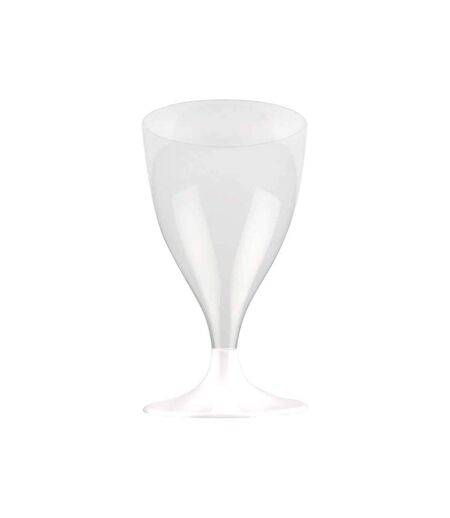 Lot de 6 Verres à Vin Réutilisable Plastique 18cl Blanc