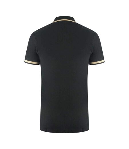 Unisex Adult Aldis Tipped Polo Shirt Black Aquascutum