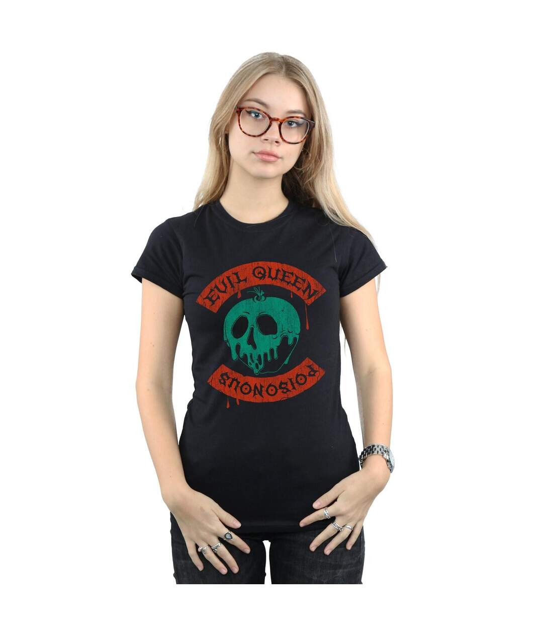 Disney Femme/Les femmes - T-shirt en coton avec tête de mort empoisonnée (Noir) - UTBI44517-2