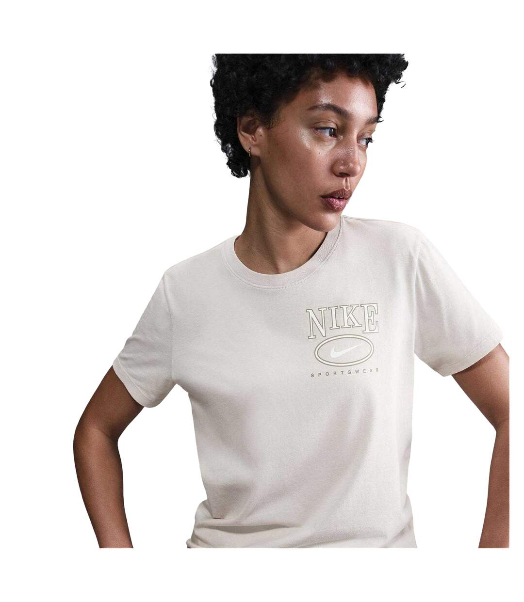 T-shirt Motif/style Swoosh Sportswear Club Femme Beige Clair Nike-4