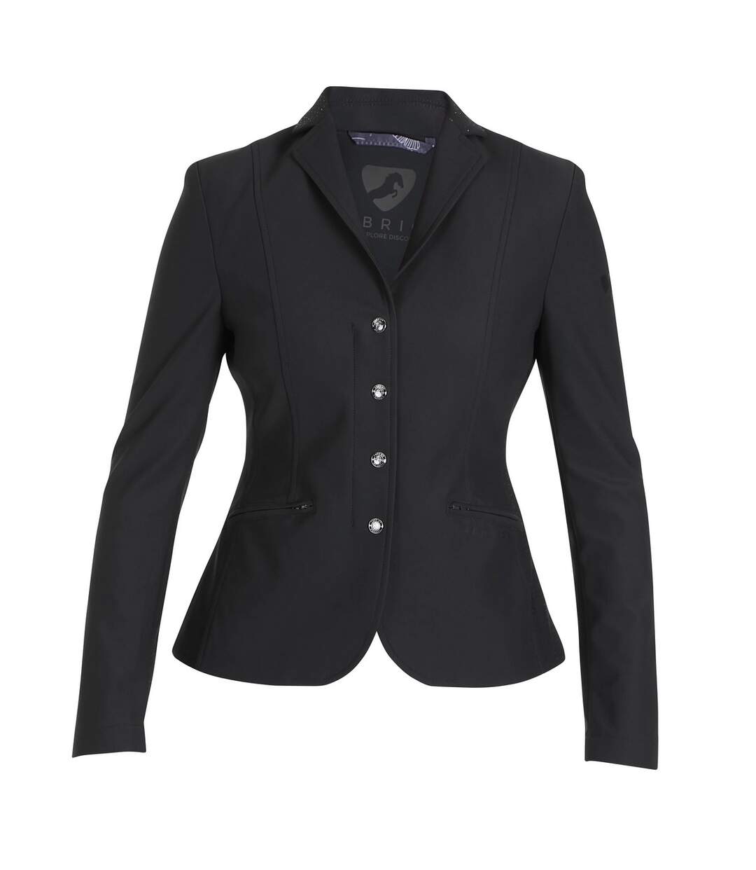 Womens/ladies newton horse riding jacket black Aubrion-1