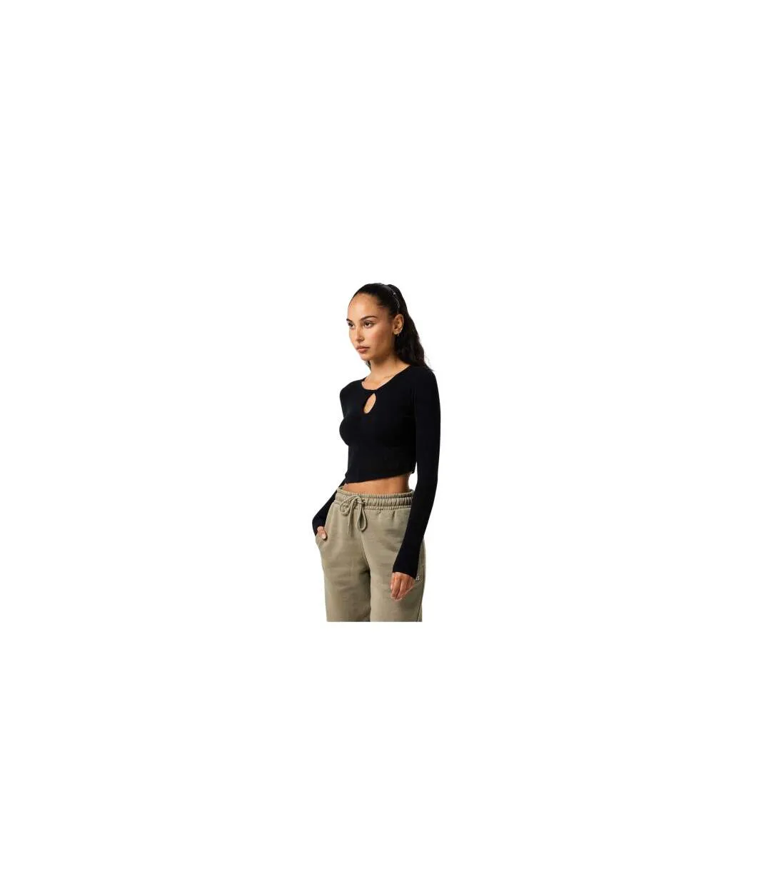 Haut Court Manches Longues Femme Noir Jack Wills-1