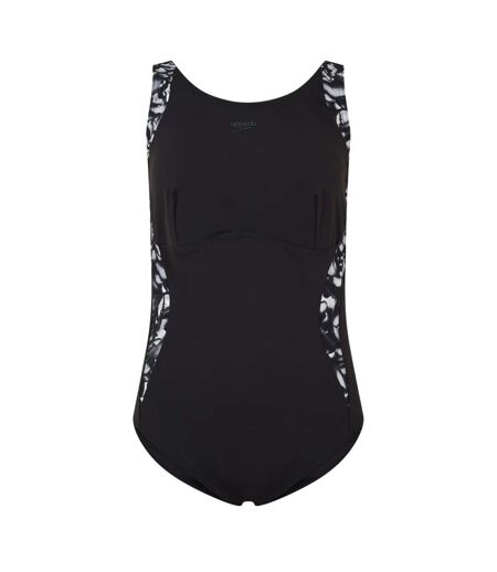 Maillot De Bain 1 Pièce Motif/style Logo Et Abstrait Femme Noir Blanc Abstrait Speedo
