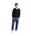 Mens cotton merino v neck sweater dark navy Lyle & Scott