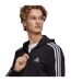 Mens 3 Stripes French Terry Relaxed Fit Casual Full Zip Hoodie Black Adidas-4