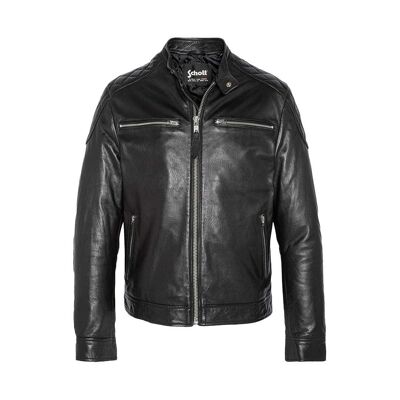 Blouson en cuir noir homme schott lcleo - l