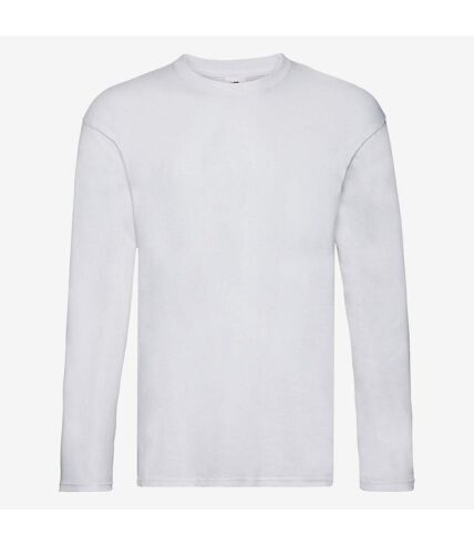 Fruit Of The Loom Mens Original Long Sleeve T-Shirt (White)