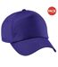 Lot de 2  casquettes de baseball adulte pourpre Beechfield