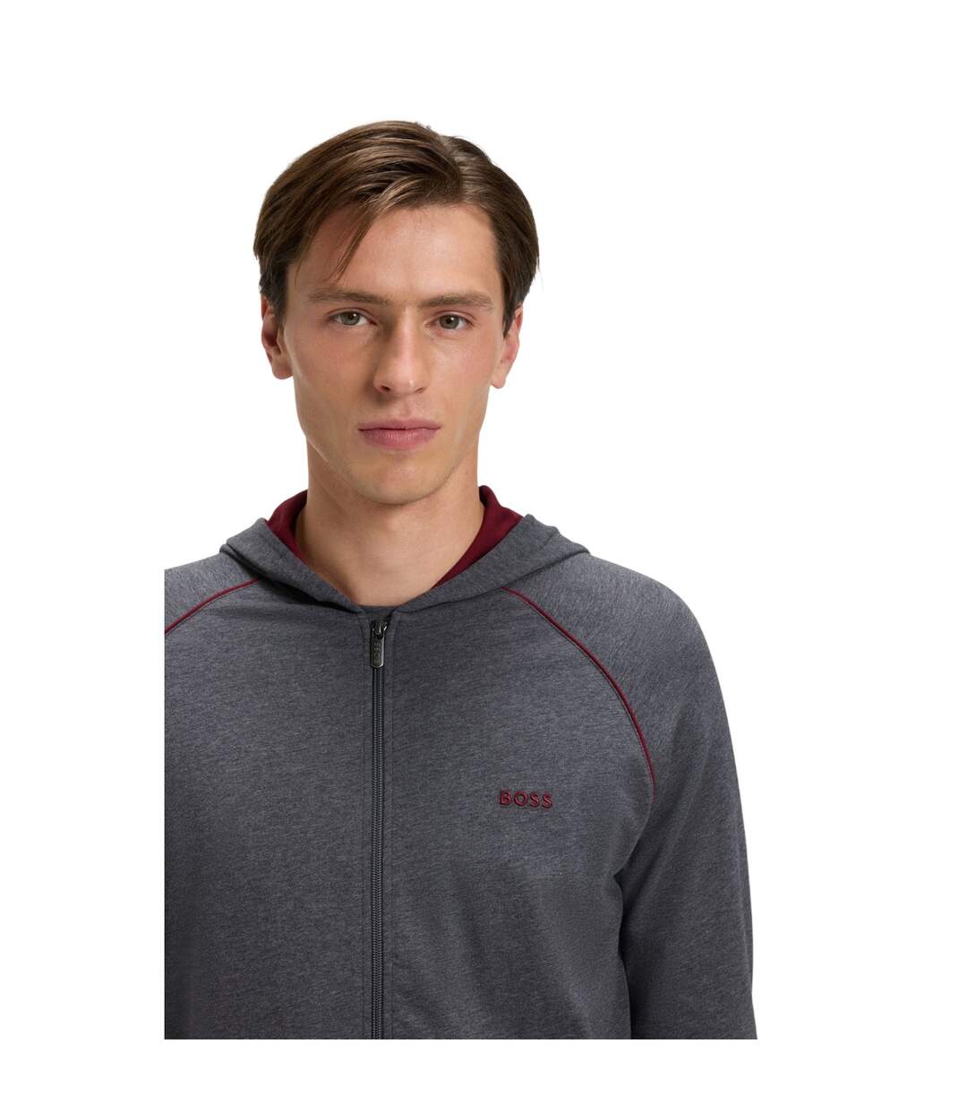 Veste À Capuche Mix&match Homme Anthracite Boss-4