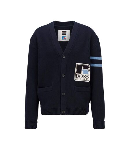 Mens Krussel Cardigan Dark Blue Boss X Russel