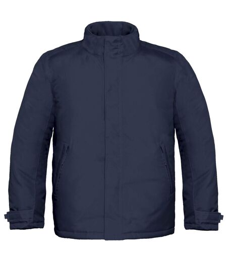 B&c Mens Real+ Premium Windproof Thermo-isolated Jacket Revêtement Pu Imperméable Bleu Marine B And C