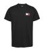 Mens Flag Crew Neck Slim T-shirt Black Tommy Jeans-1
