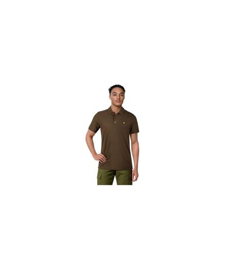 Polo Uni Manches Courtes En Coton Bio Homme Kaki Lyle & Scott