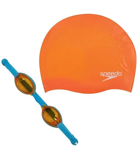 Ensemble Lunettes De Natation Jet V2 Orange Fluo Rose Speedo