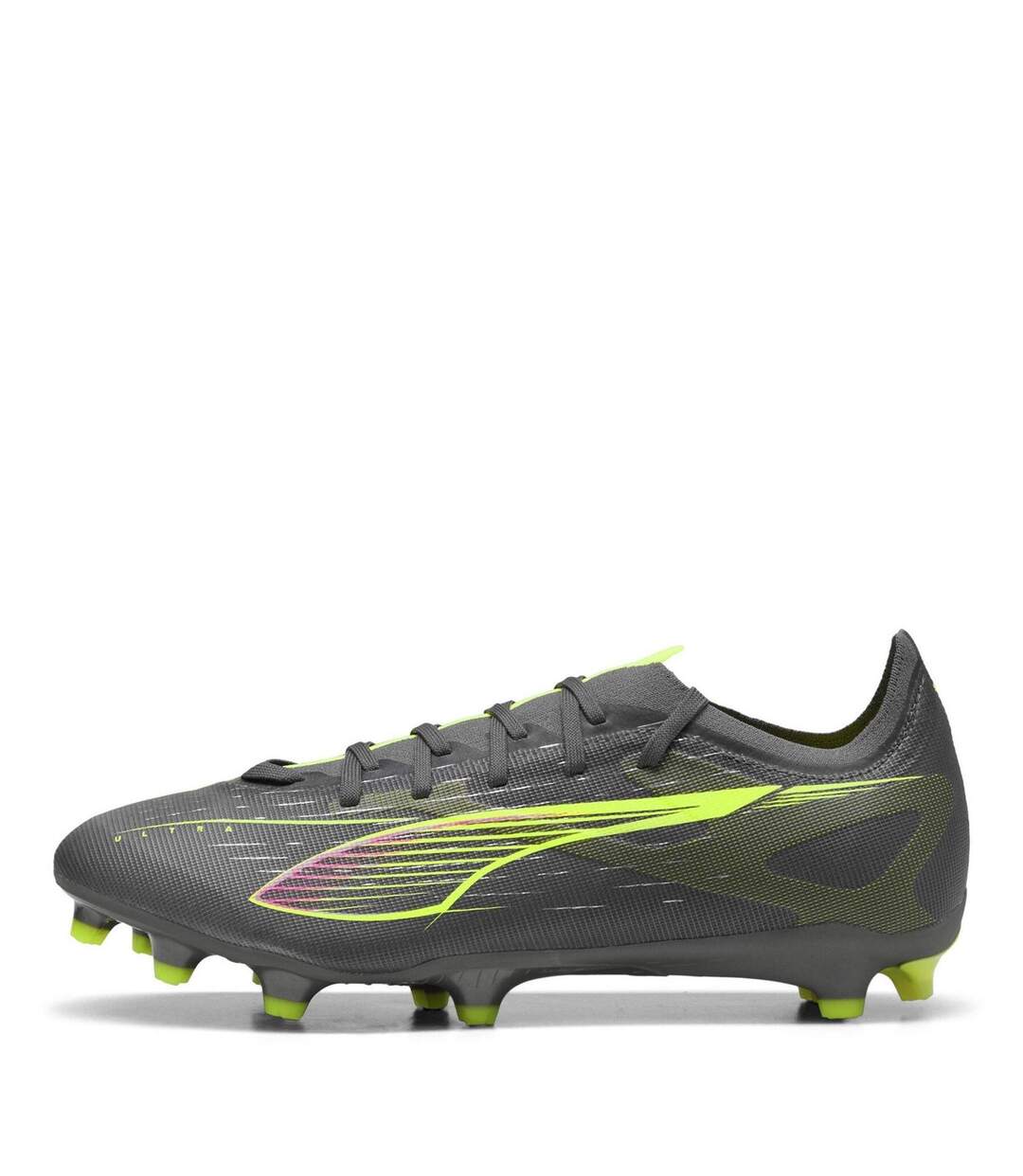 Mens Ultra 5 Match Firm Ground Football Boots Silver Yellow Puma-2