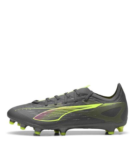 Mens Ultra 5 Match Firm Ground Football Boots Silver Yellow Puma
