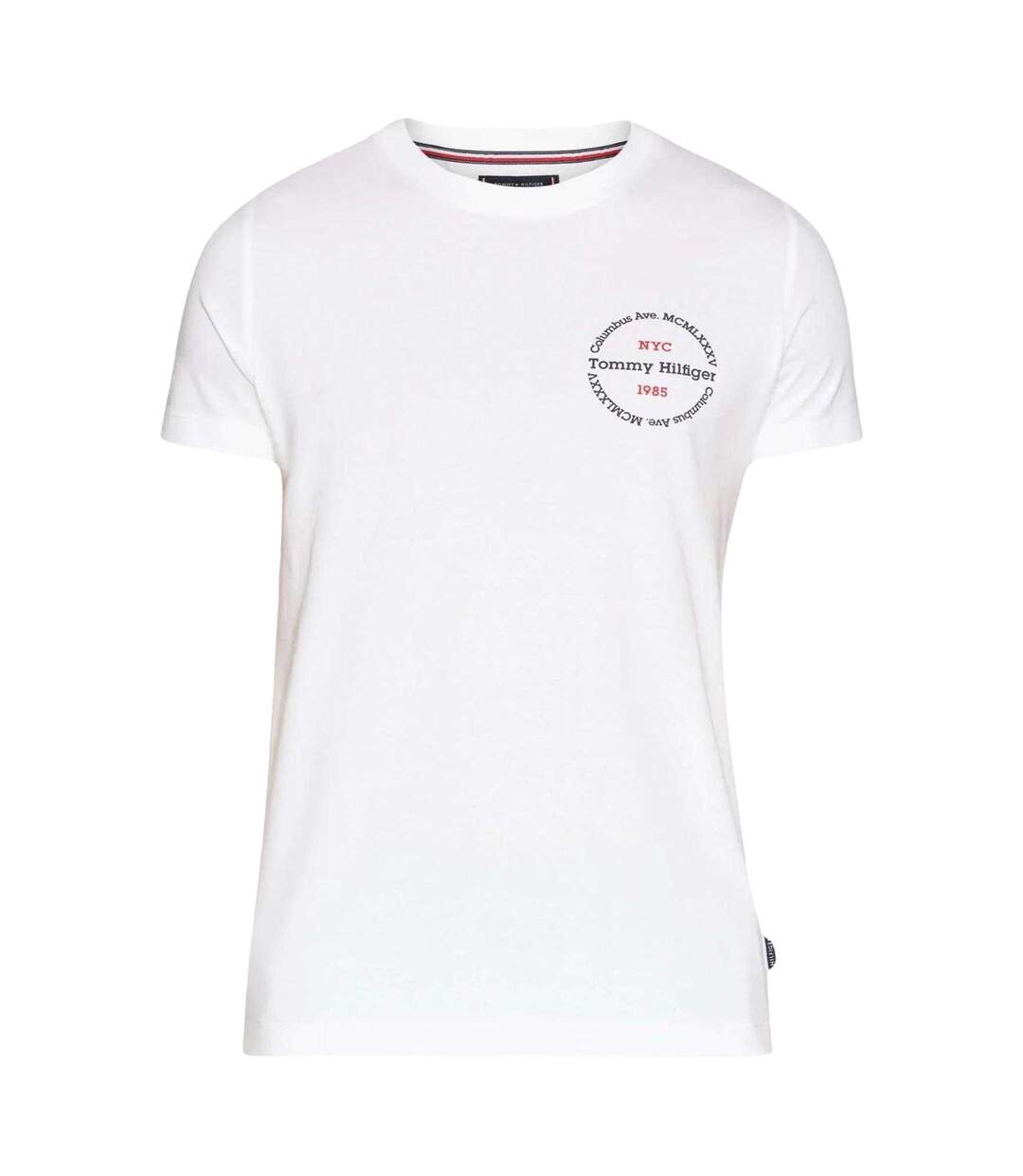 T-shirt Motif/style Logo Dans Cercle Homme Blanc Tommy Hilfiger-2
