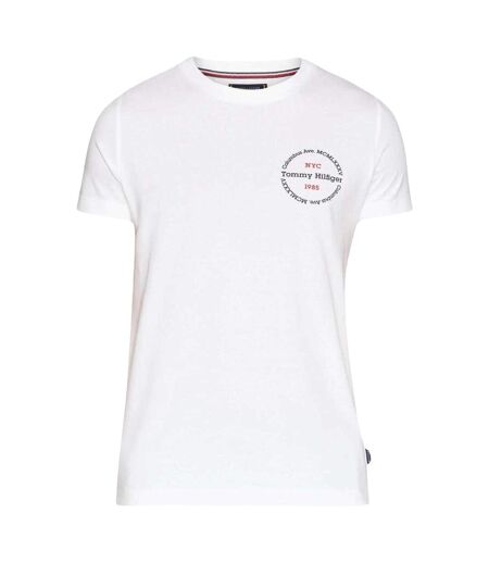 T-shirt Motif/style Logo Dans Cercle Homme Blanc Tommy Hilfiger