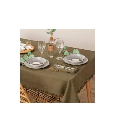 Nappe Déco à Franges Maha 150x250cm Vert Kaki