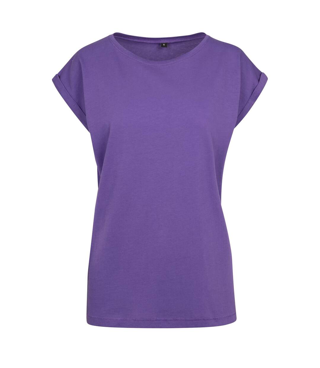 Womens/ladies extended shoulder t-shirt ultra violet Build Your Brand-1