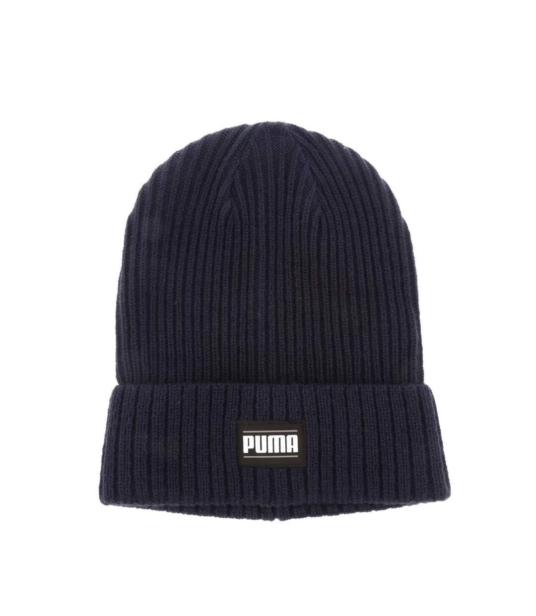Classic Ribbed Turned Up Cuff Beanie Navy Puma-1