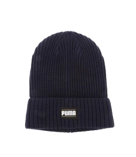 Classic Ribbed Turned Up Cuff Beanie Navy Puma
