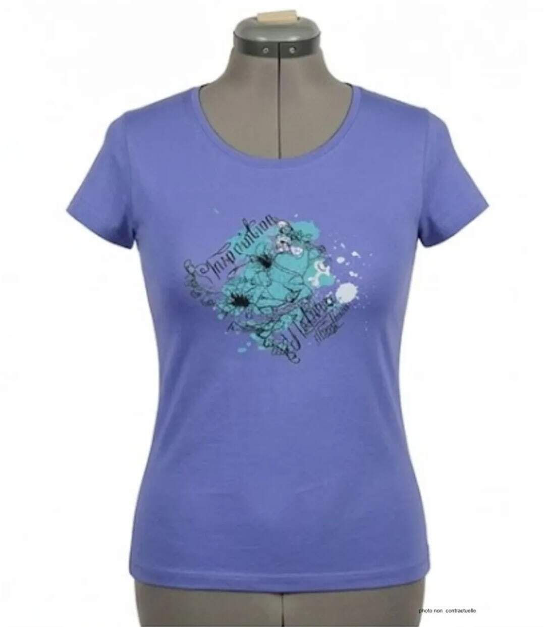 Tee-shirt femme MAYFLOWER DANIELE3 bleu lavande : le confort d'une coupe large-3