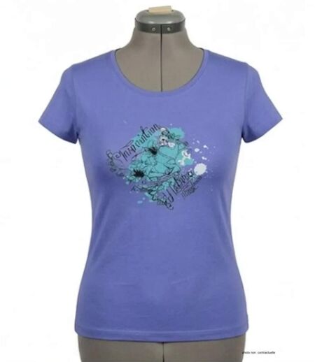 Tee-shirt femme MAYFLOWER DANIELE3 bleu lavande : le confort d'une coupe large