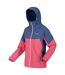 Regatta Womens/Ladies Bosfield Colour Block Waterproof Jacket (Fruit Dove/Dusty Denim) - UTRG9398