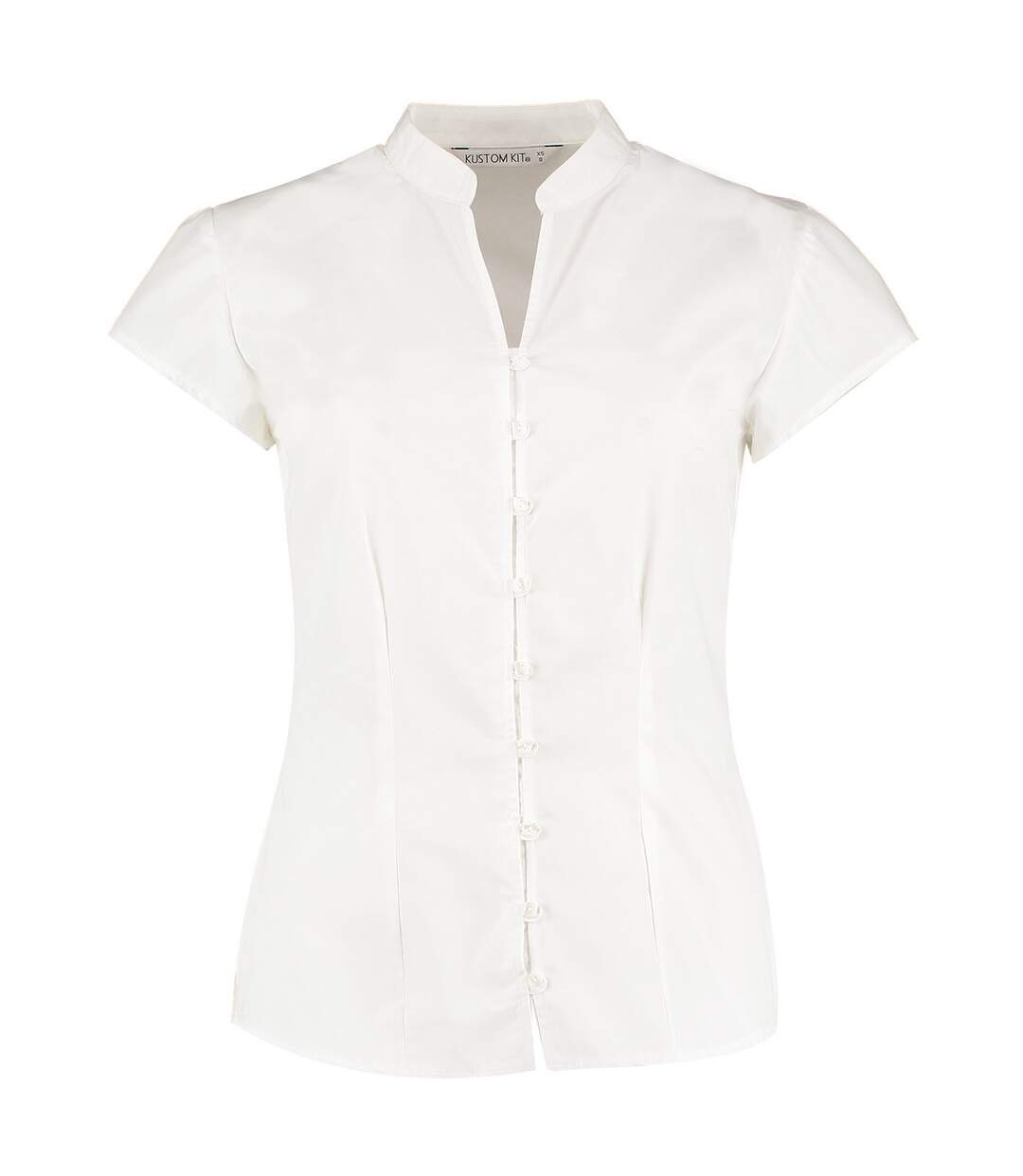 Blouse continental femme blanc Kustom Kit-1