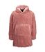 Ribbon Unisex Adult Sherpa Reversible Oversized Hoodie (Pink) - UTRW8224