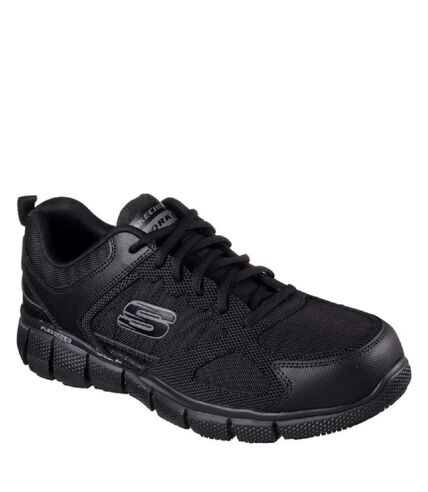 Skechers Mens Telphin Sanphet Leather Sneakers (Black) - UTFS9387