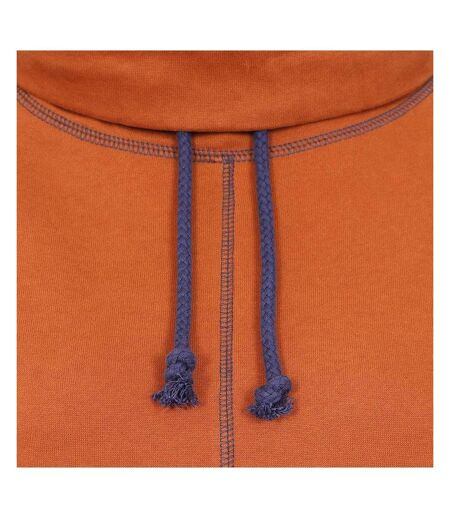 Womens/ladies High-neck Sweatshirt Rust Lazy Jacks