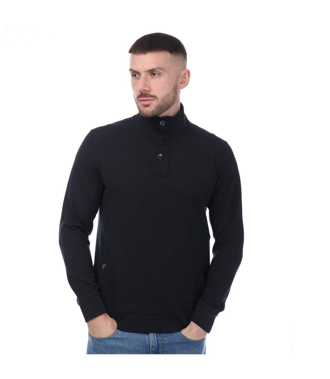 Sweat lux homme bleu marine Mercery-1
