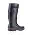 Unisex adult compass rubber wellington boots black Cotswold